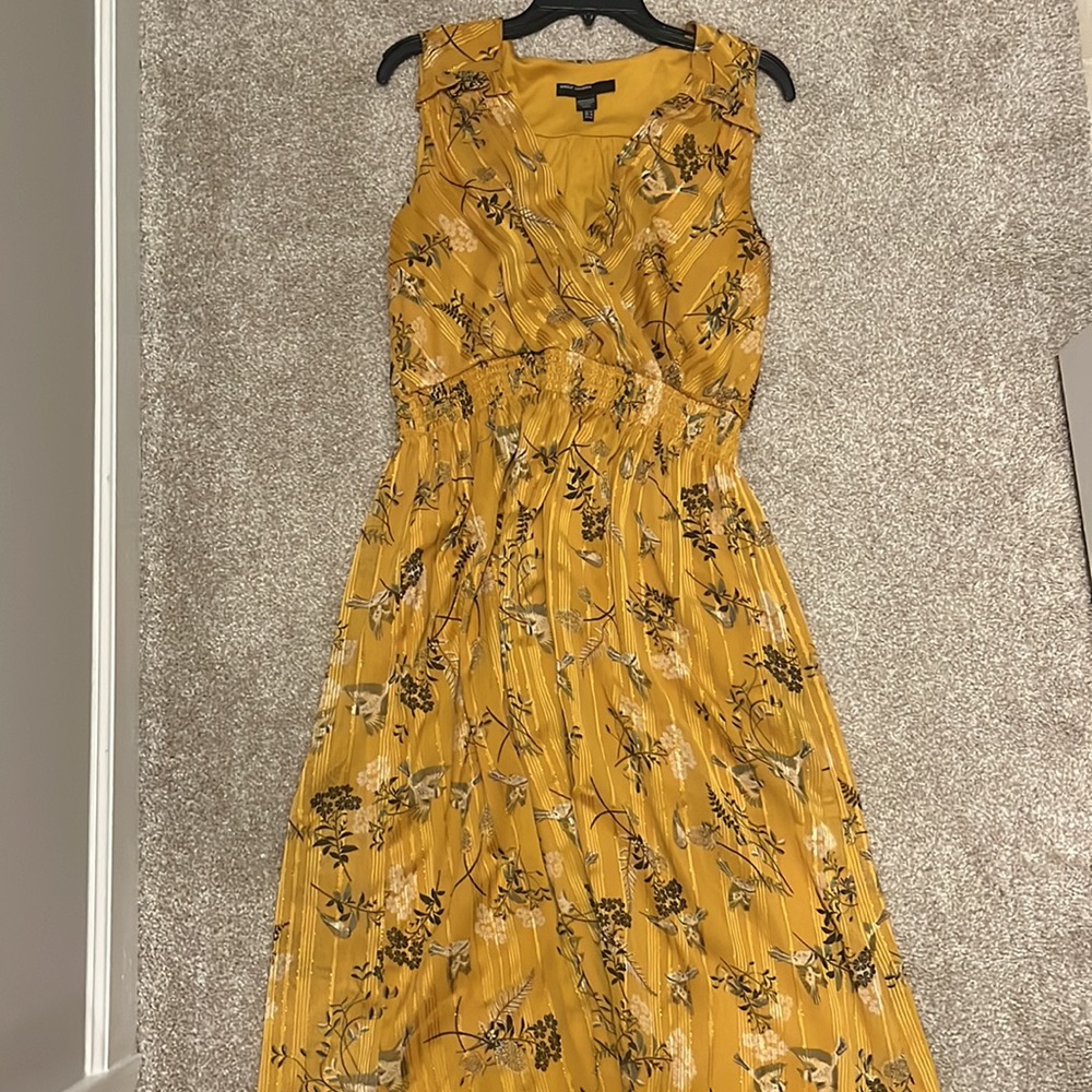 Maggie London Mustard Yellow Maxi Dress